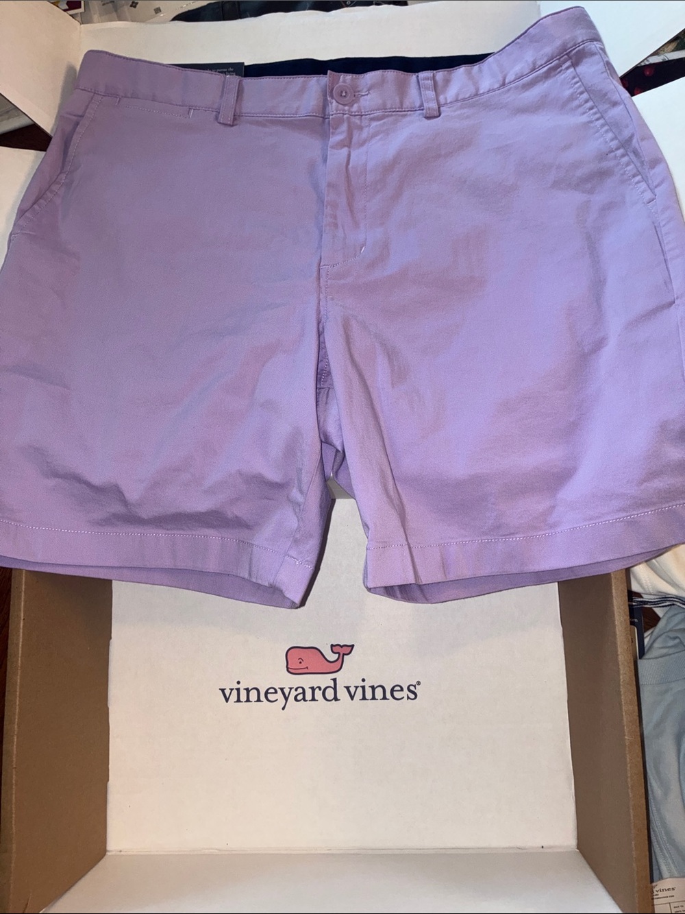 Vineyard Vines Men’s Flat Front Shorts in Lavender